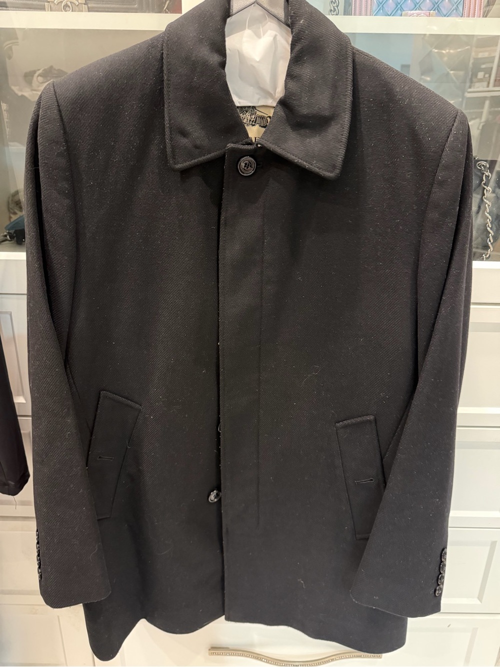 Men’s Burberry London Black Wool Coat